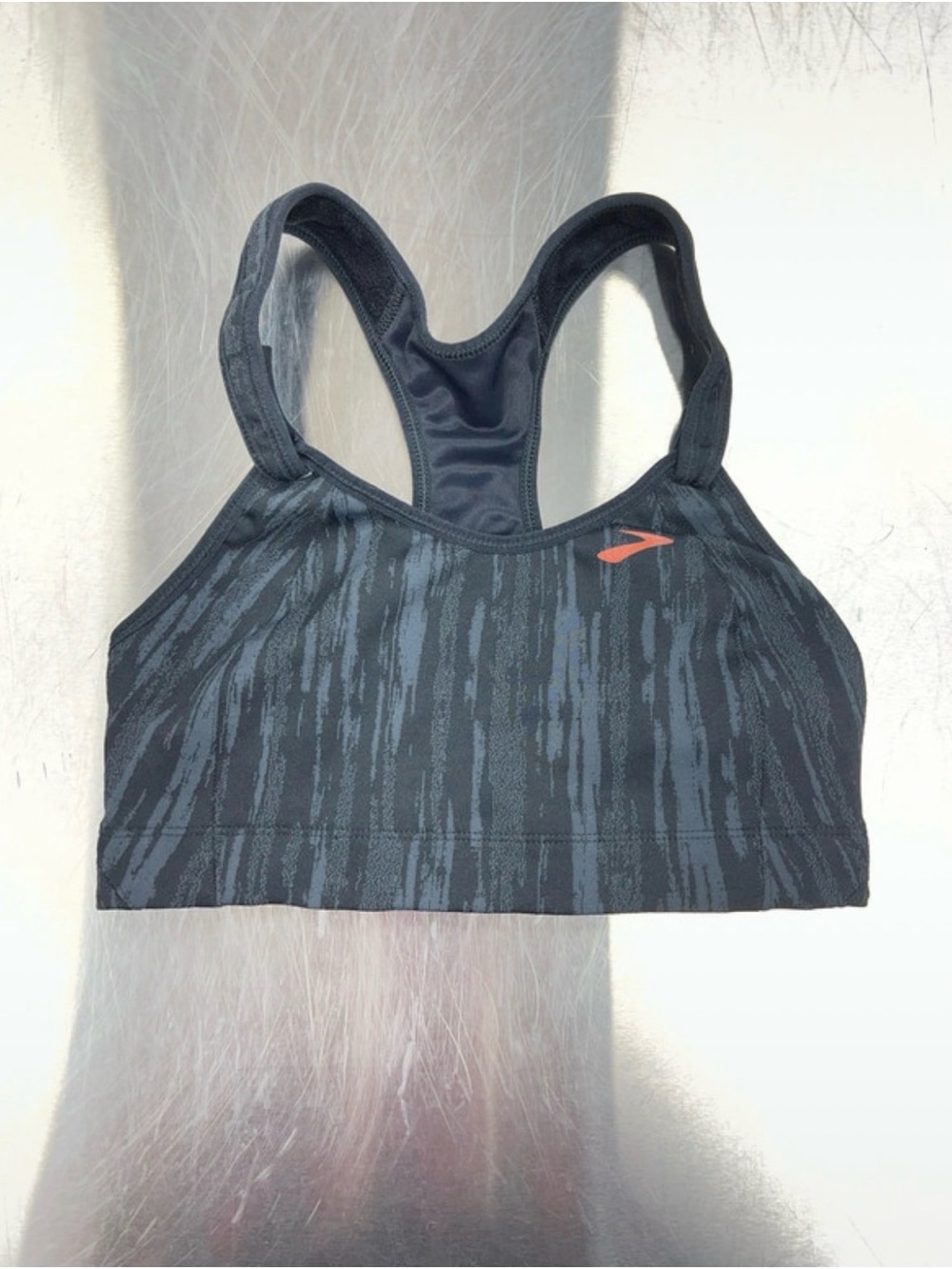 Brooks Racerback Sports Bra with Orange Logo Women’s or Junior’s XS/S